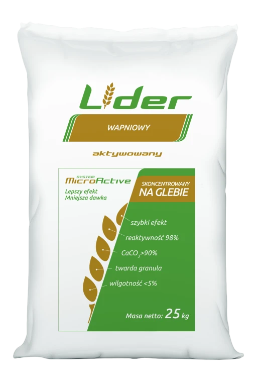 Wapno LIDER CA wapniowy 25 kg worek