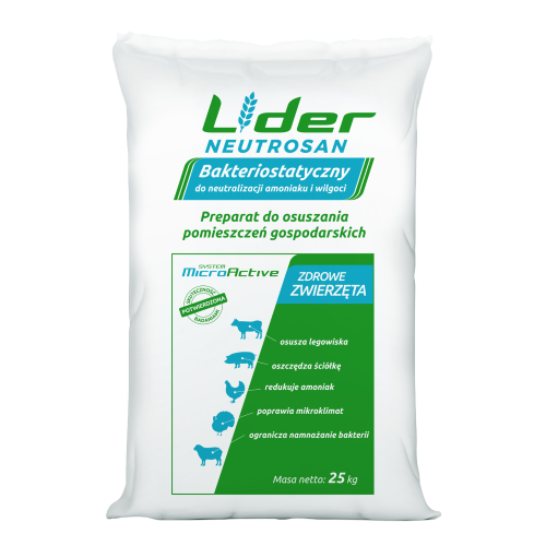 Lider Neutrosan 25 kg bakteriostatyczny preparat do neutralizacji amoniaku i wilgoci.png